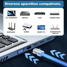 Carregar imagem no visualizador da galeria, Cabo De Rede Cat5e Rj45 Cobre 5m 5 Metros Ethernet Stp
