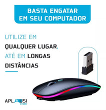 Carregar imagem no visualizador da galeria, Mouse Sem Fio Recarregável Wireles Optico Led Rgb Ergonômico

